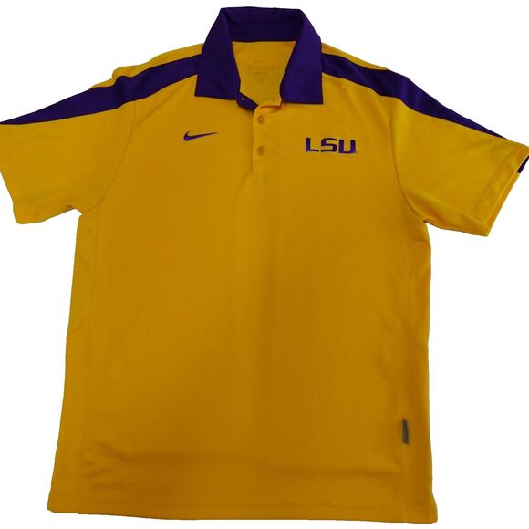LSU Tigers Polo Shirt Mens Medium College Football Sports Game Day Louisiana LSU - Picture 13 of 14